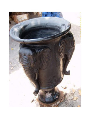 Elephant 3 Heads Vase